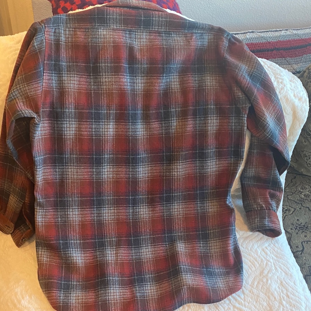 Pendleton Blue And Gold Wool Button Up Shirt - image 5